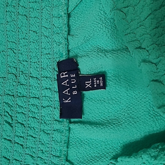 Kaari Blue off-the-shoulder blouse in a vibrant greenish teal color size XL - Picture 4 of 8